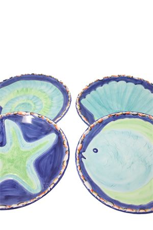 piatto in ceramica con pesce L'Oasi ceramiche | PIATTOPIANOPESCEBLU